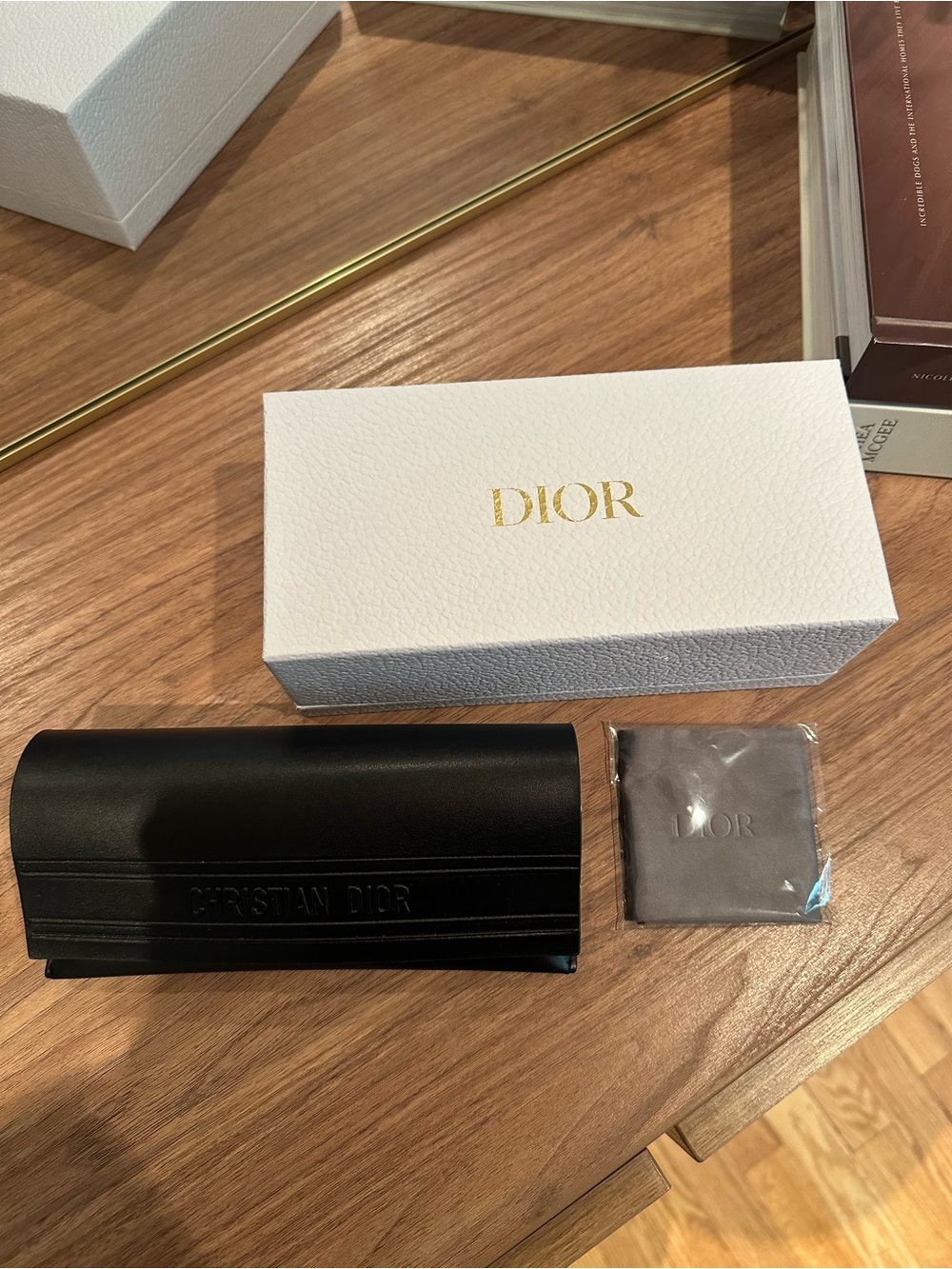 Dior Women’s Coral-Orange Gradient Round Sunglasses - Picture 6 of 6